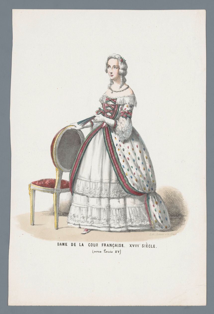 Dama della corte francese (XVIII secolo, sotto Luigi XV) da Elias Spanier