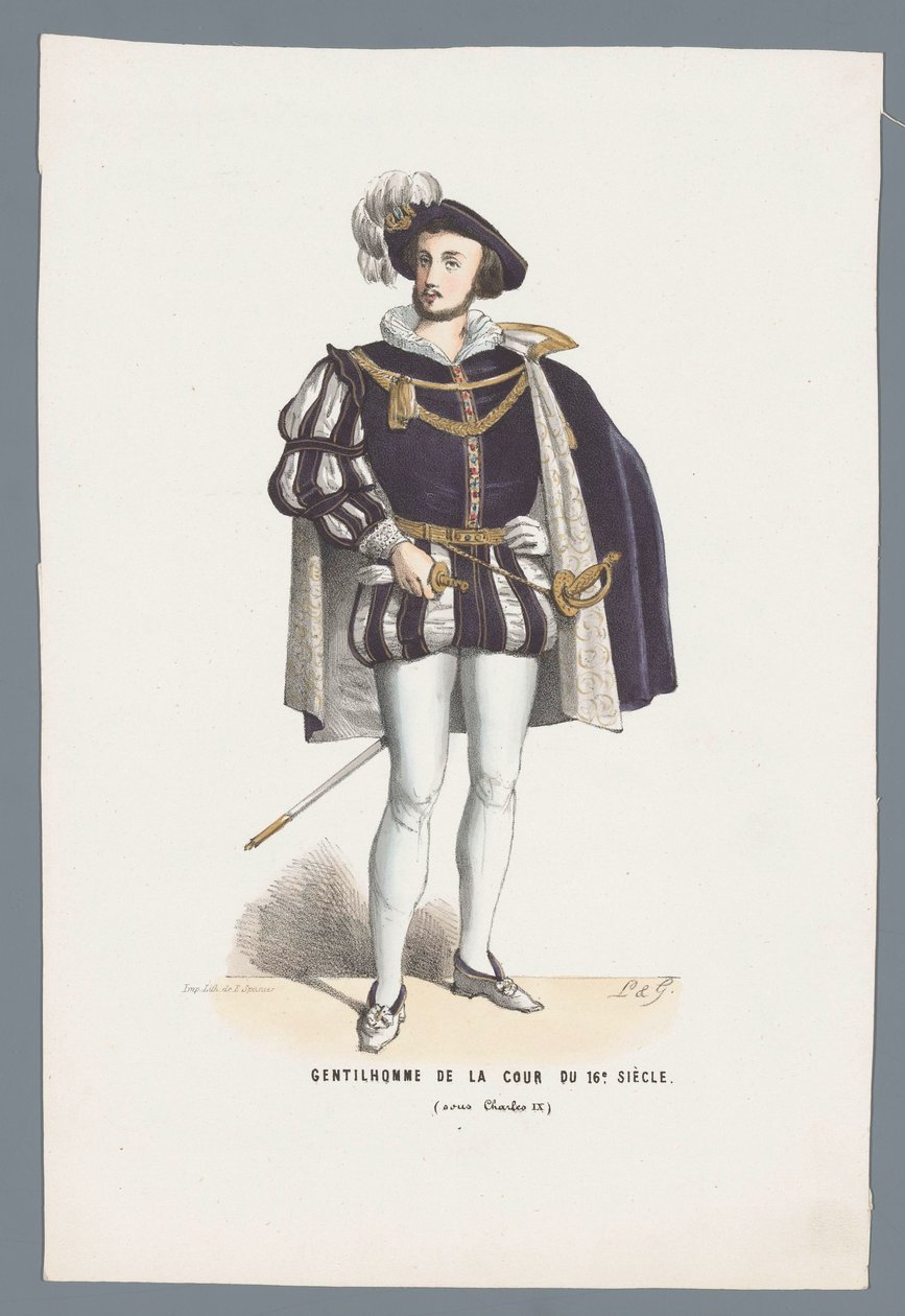 Gentiluomo della corte del 16° secolo (sotto Carlo IX) da Elias Spanier