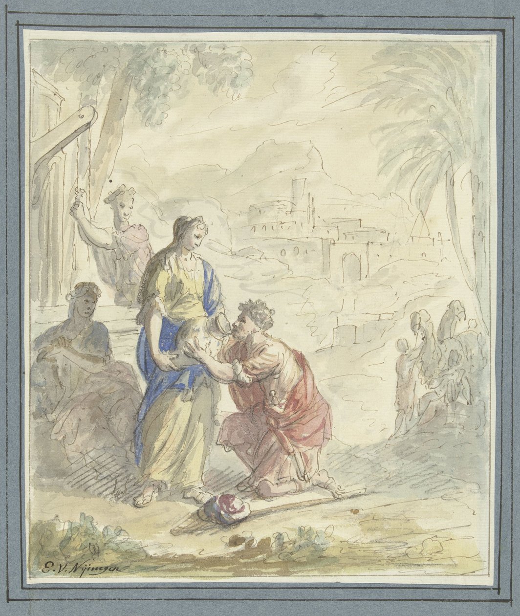 Rebecca ed Eliezer al pozzo da Elias van Nijmegen