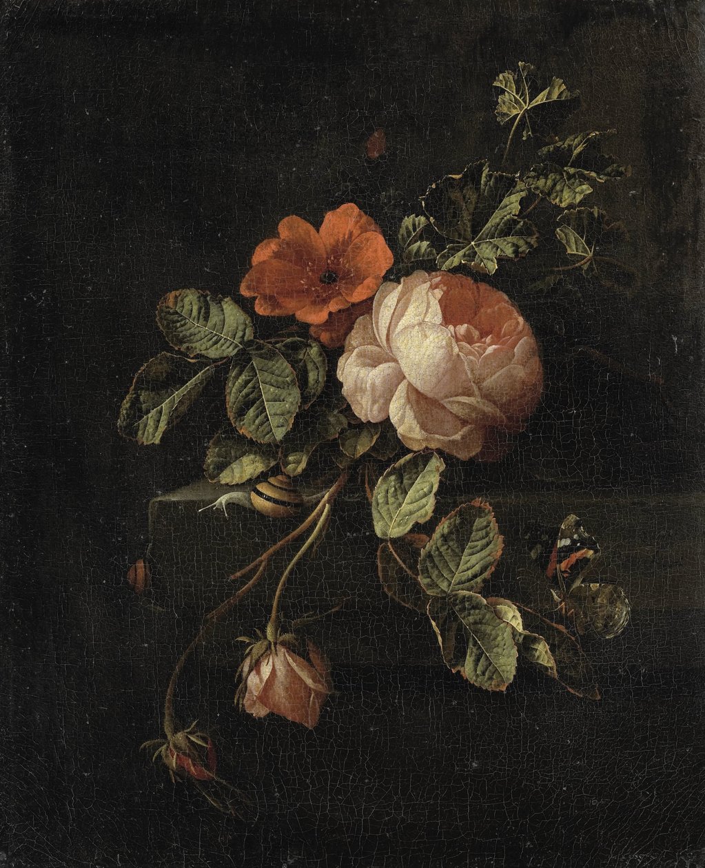 Natura morta con rose da Elias van den Broeck