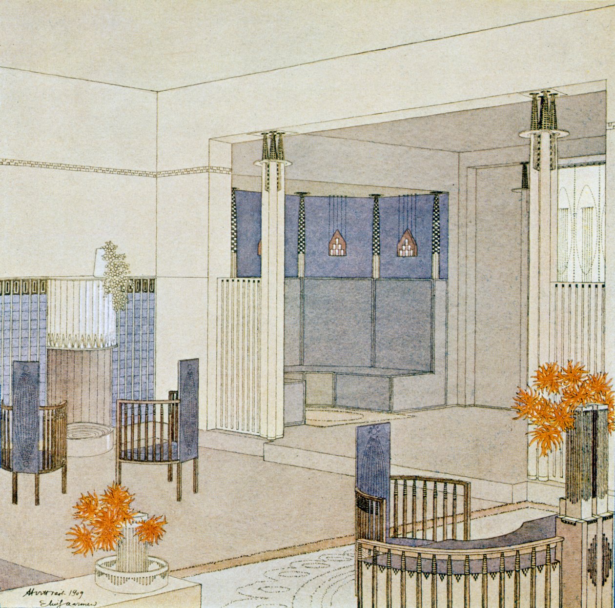 Design per una sala da signora, da 