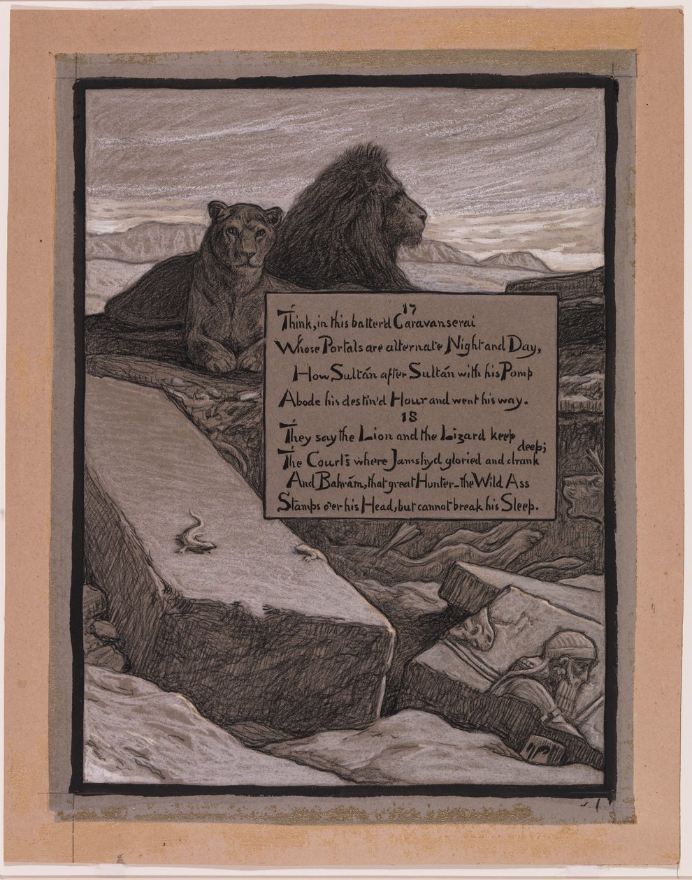 (Illustrazione per il Rubáiyát di Omar Khayyám) Tribunali di Jamshyd da Elihu Vedder