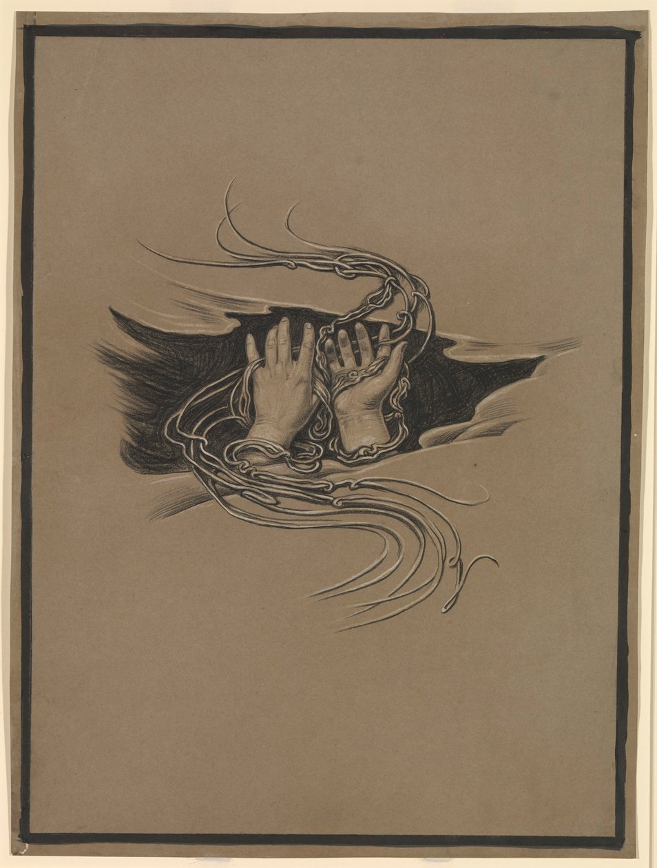 (Illustrazione per il Rubáiyát di Omar Khayyám) Mani che concedono il perdono e mani che implorano il perdono da Elihu Vedder