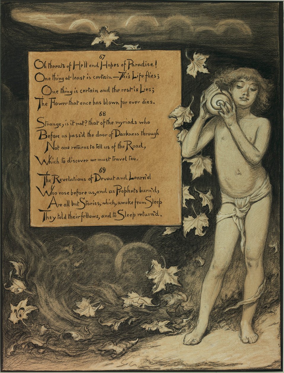 (Illustrazione per il Rubáiyát di Omar Khayyám) Il presente che ascolta le voci del passato da Elihu Vedder