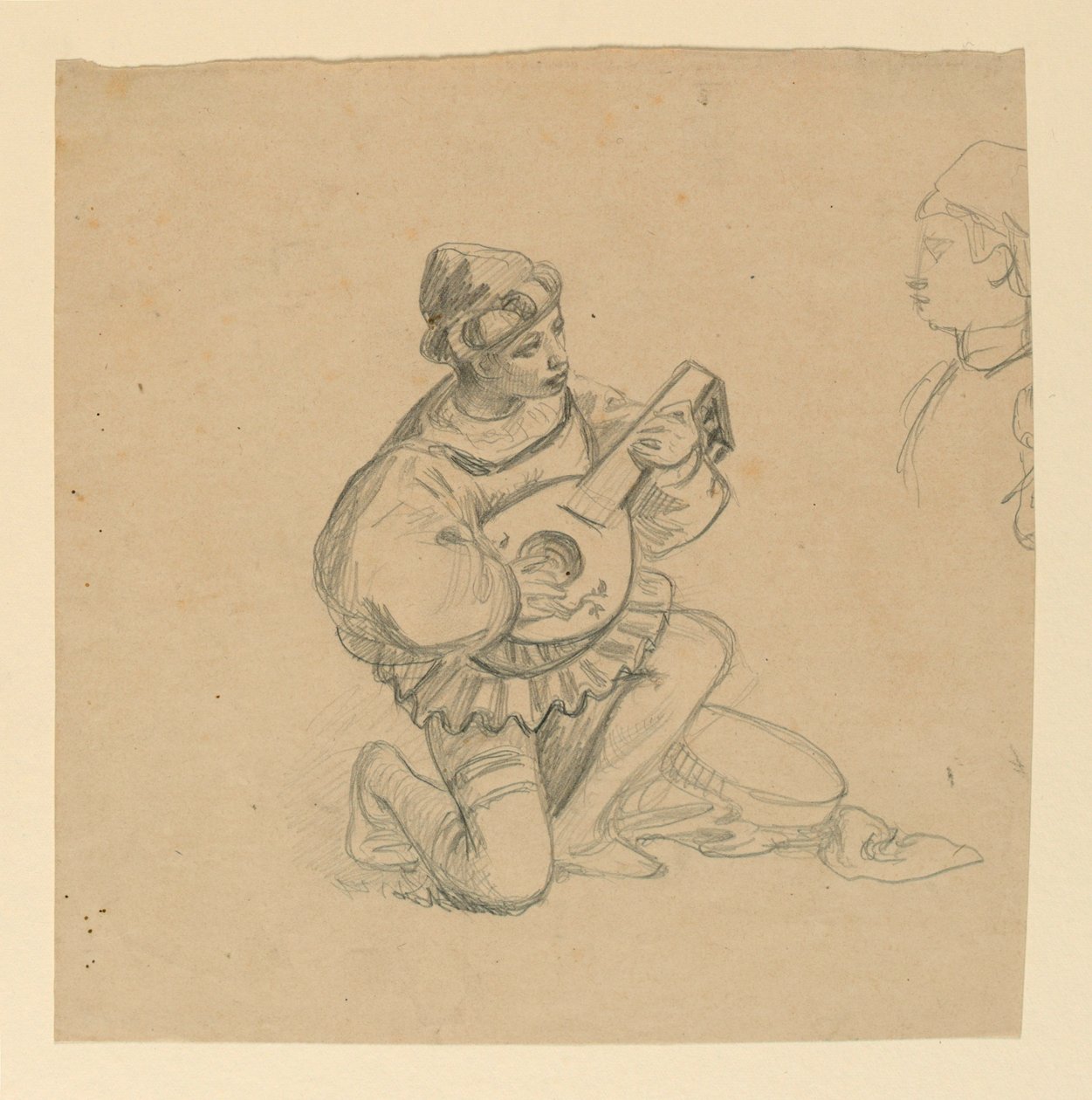Ragazzo che suona un liuto da Elihu Vedder