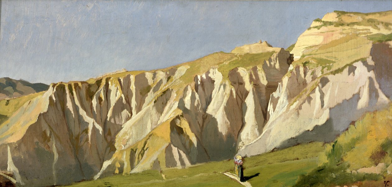 Scogliere di Volterra (olio su tavola) da Elihu Vedder