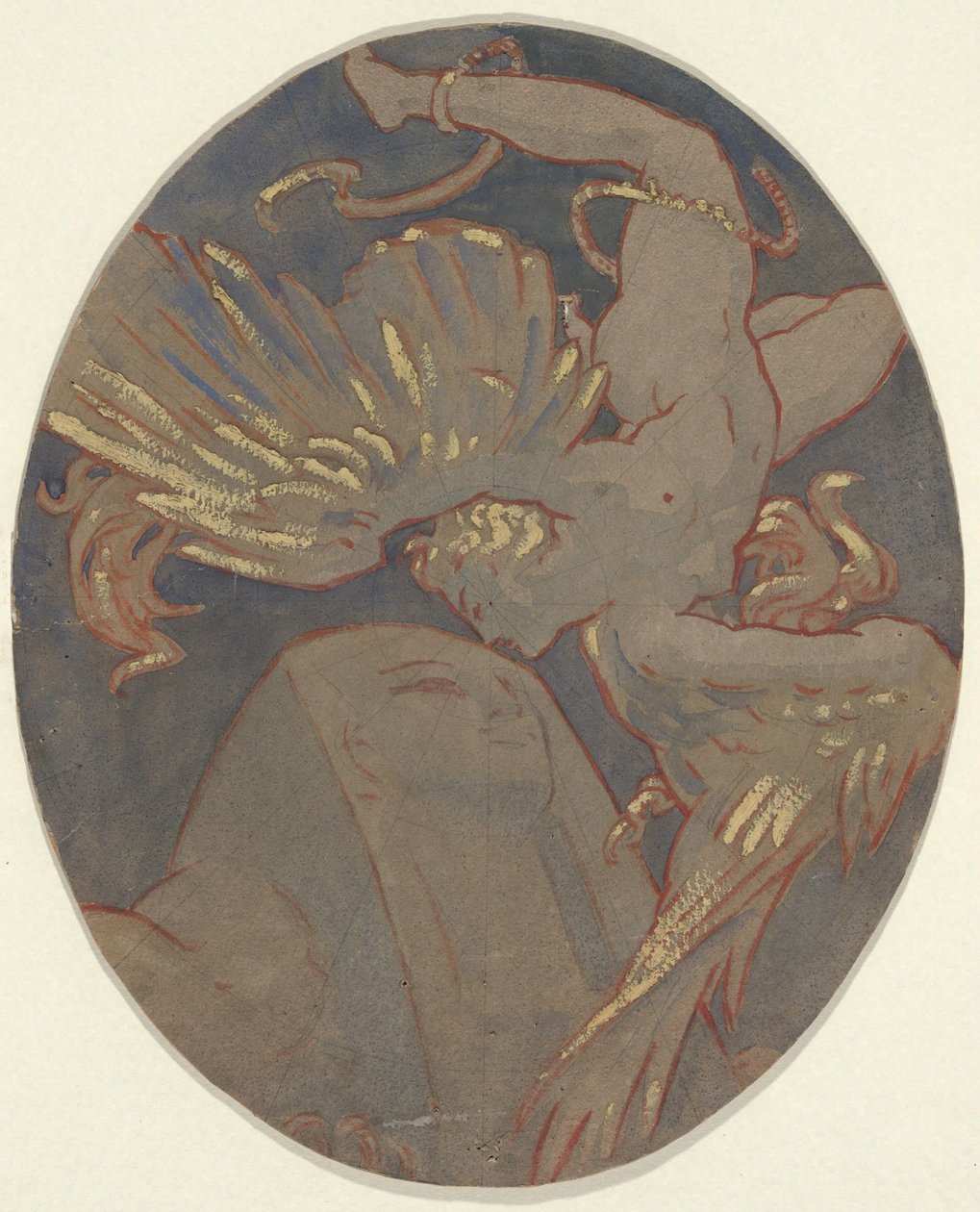 Copia del soffitto di Rondel-Sargent conservato al Museo delle Belle Arti di Boston da Elihu Vedder