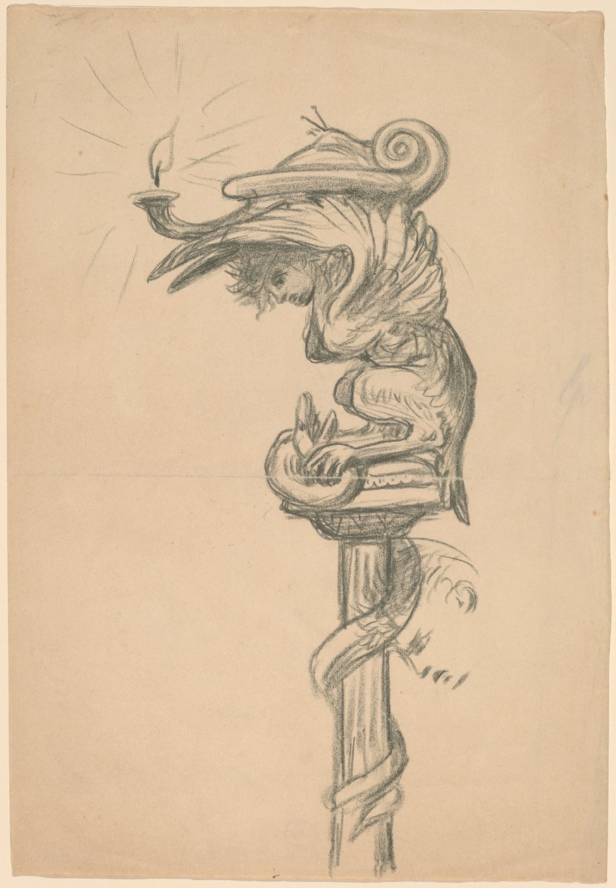 Dettaglio del matrimonio della figlia della vite da Elihu Vedder