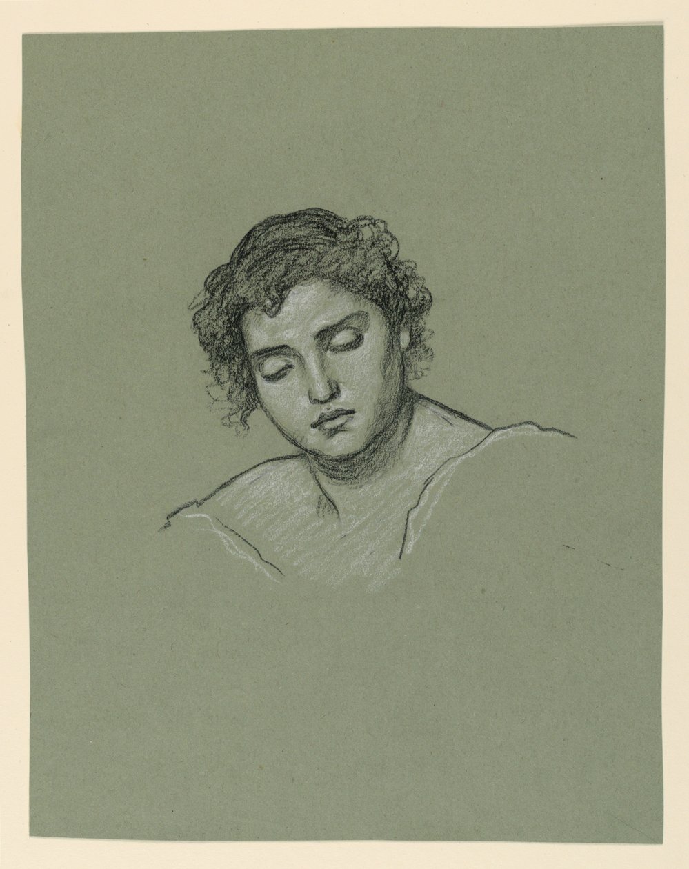 Disegno, Testa di donna, 1885 ca. da Elihu Vedder