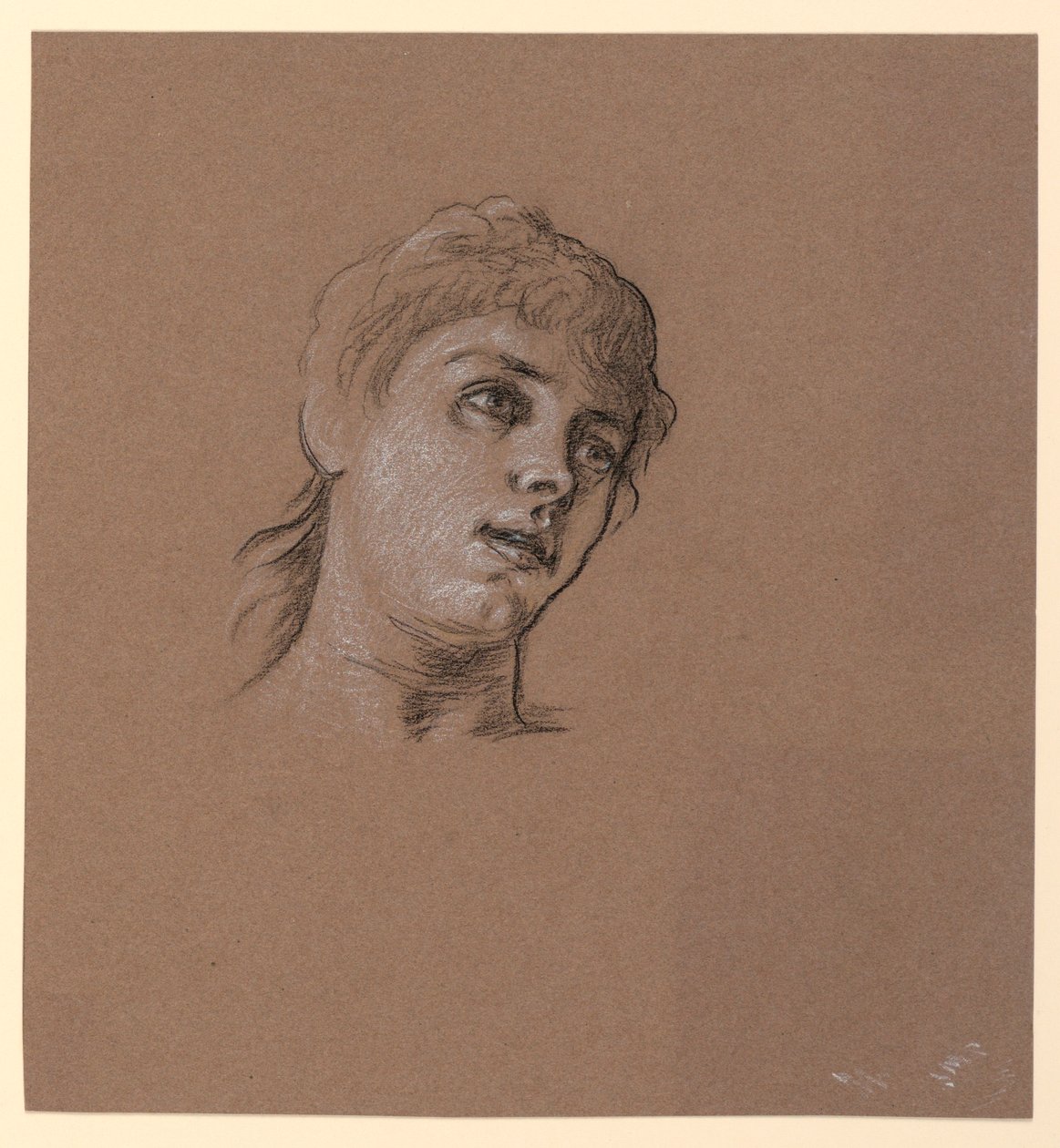 Disegno, Schizzo di ritratto di una ragazza, 1885 ca. da Elihu Vedder
