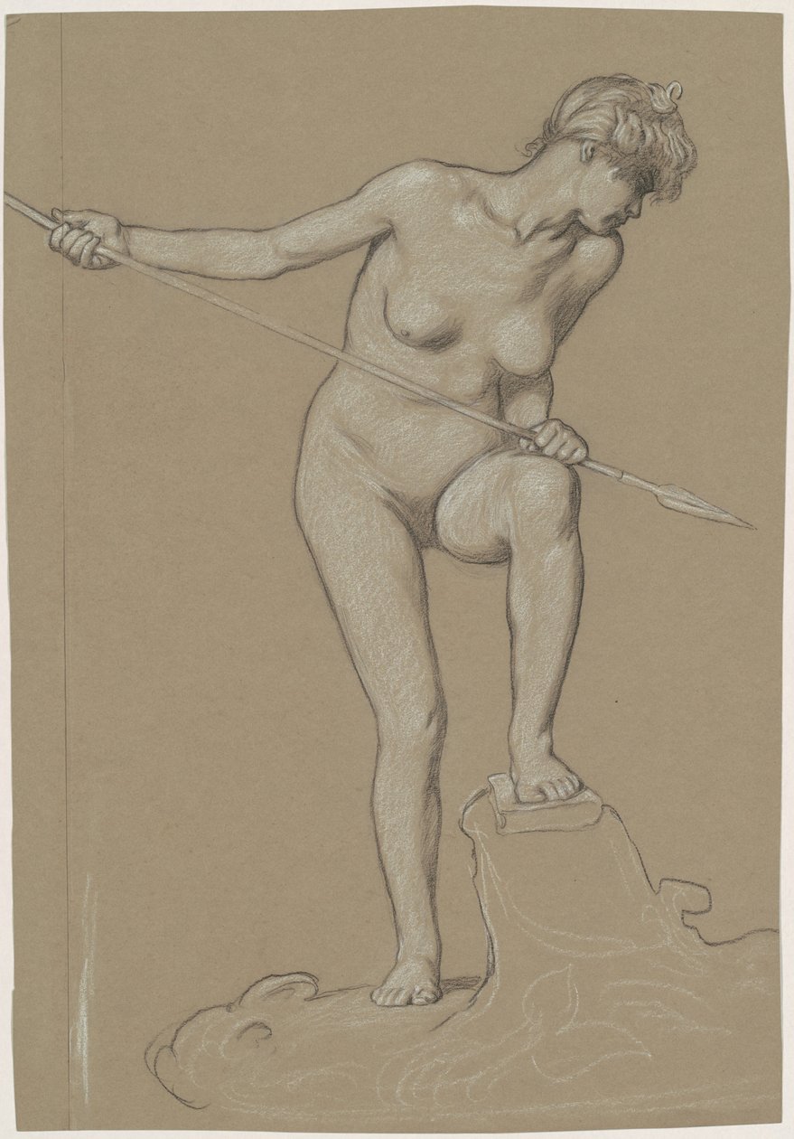 Ragazza che infilza un delfino da Elihu Vedder
