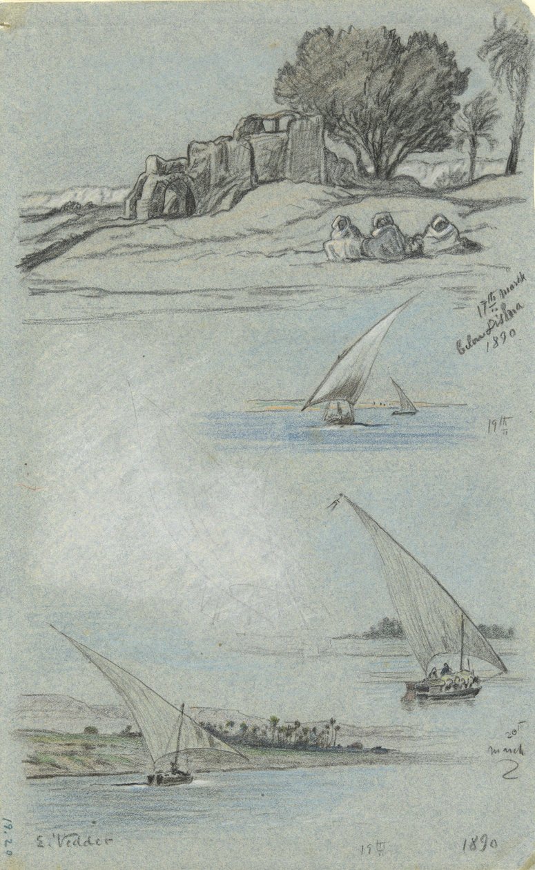 Foglio di studi da Elihu Vedder