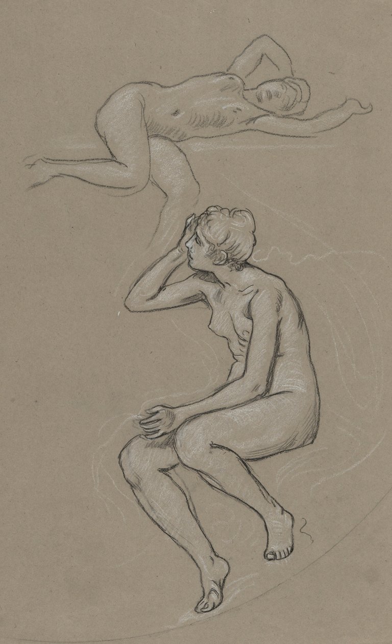 Studi per Figura della Primavera da Elihu Vedder