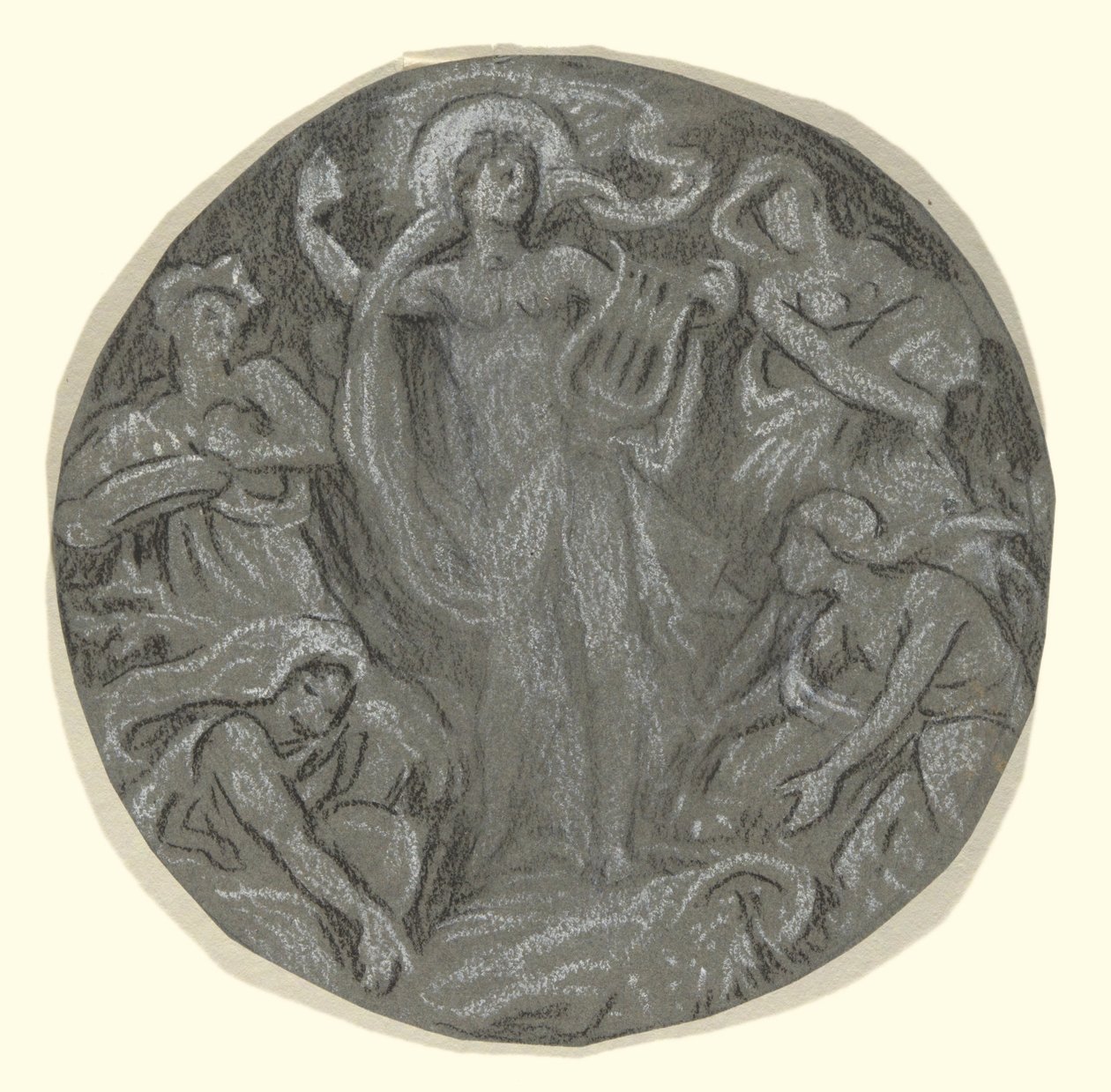 Studio per il Cerchio Centrale del Soffitto di Huntington: Apollo e Assistenti da Elihu Vedder