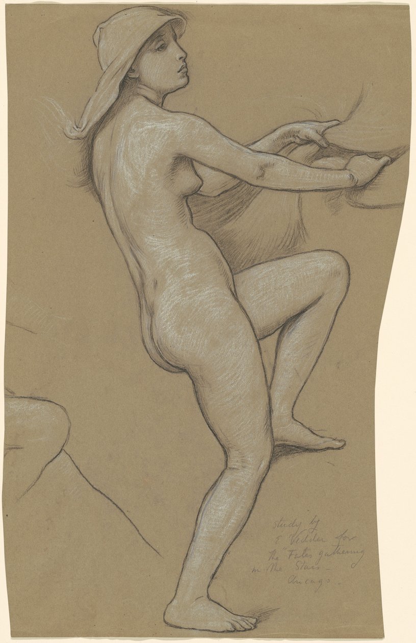 Studio per Le Parche che raccolgono le stelle da Elihu Vedder