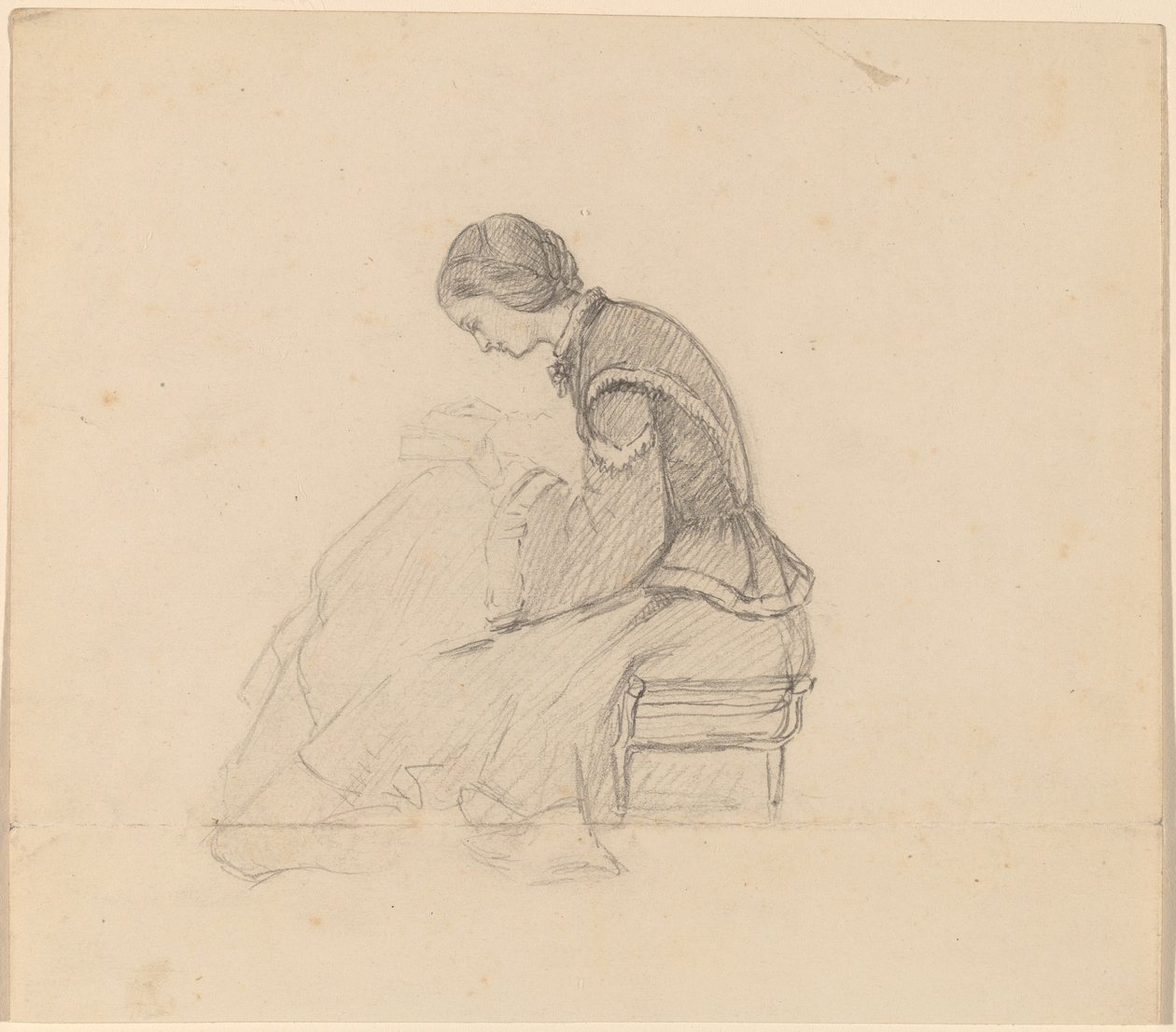 Studio di una ragazza che legge da Elihu Vedder