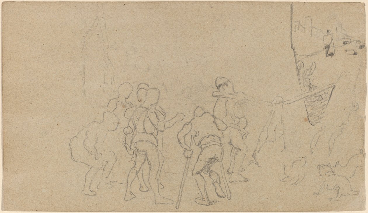 Scena di villaggio da Elihu Vedder