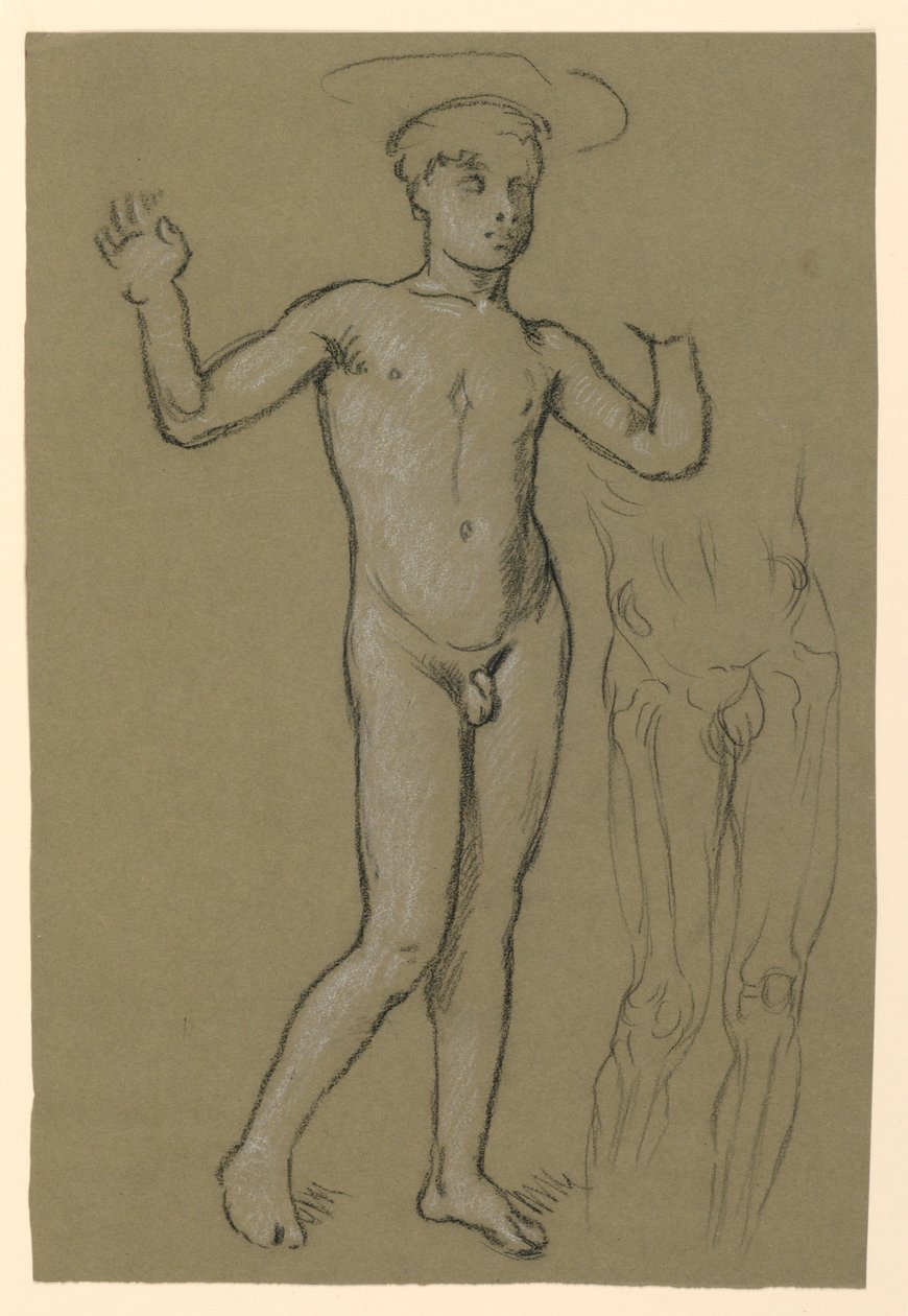 Studio di figura per un progetto di fontana da Elihu Vedder