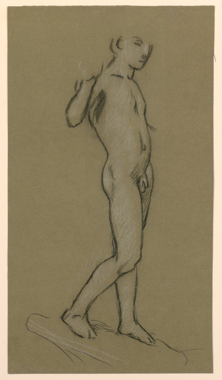 Studio di figura per un progetto di fontana da Elihu Vedder