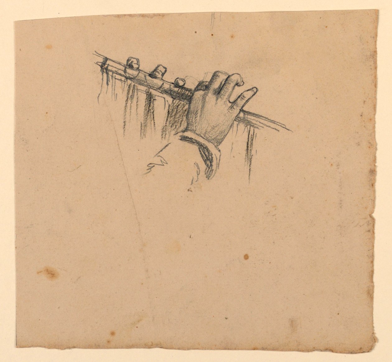 Studio di Mani che Tengono un Flauto da Elihu Vedder