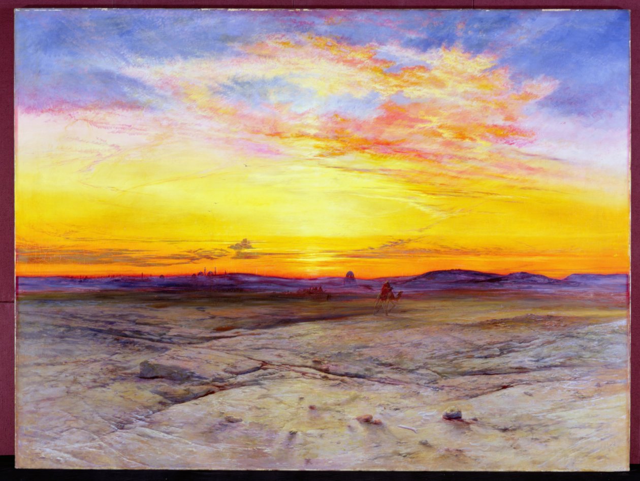 Le tombe dei sultani vicino al Cairo, al tramonto, 1865 da Elijah Walton