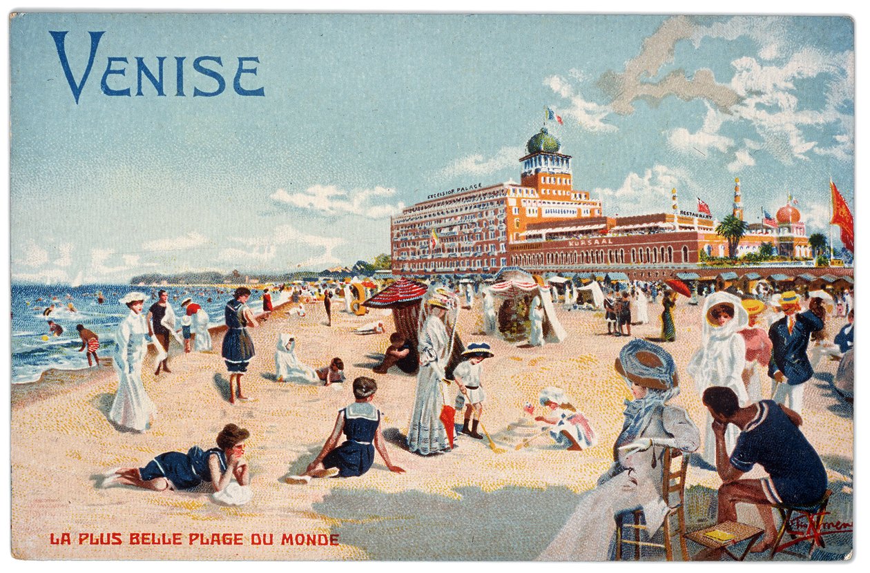 Cartolina del Lido di Venezia, c.1905 da Elio Ximenes