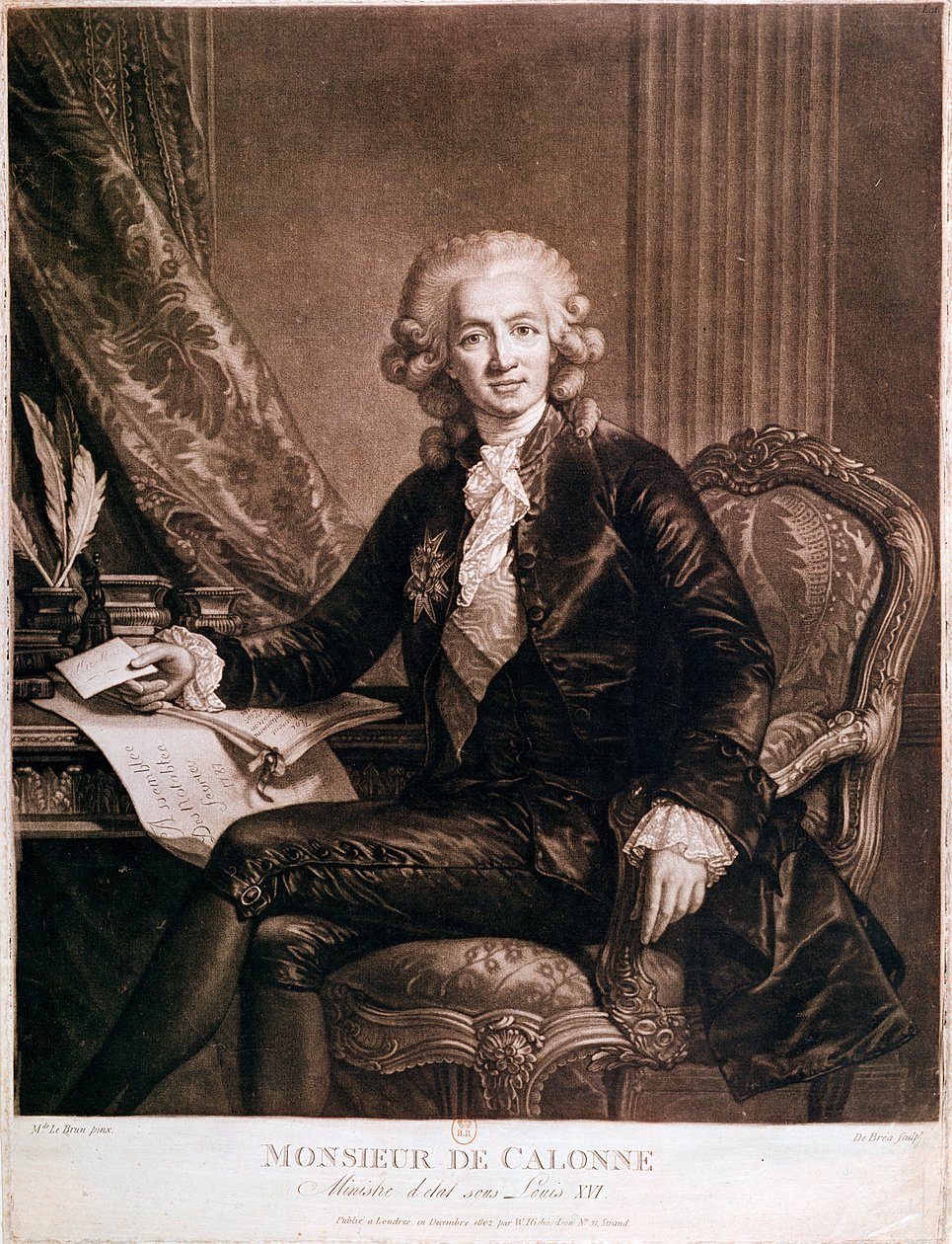 Charles Alexandre de Calonne (1734-1802) Controllore Generale delle Finanze di Luigi XVI da Elisabeth Louise Vigee Lebrun