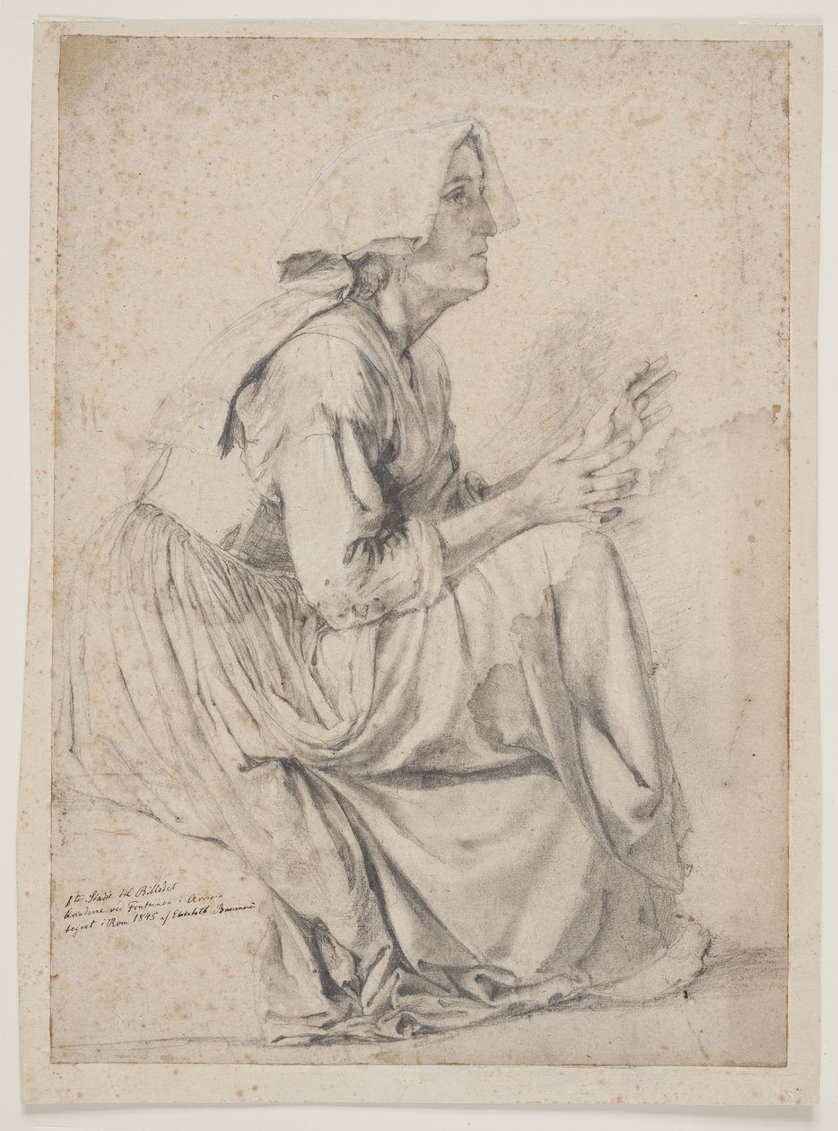 1. studio per il dipinto con le donne alla fontana in A. da Elisabeth Jerichau Baumann