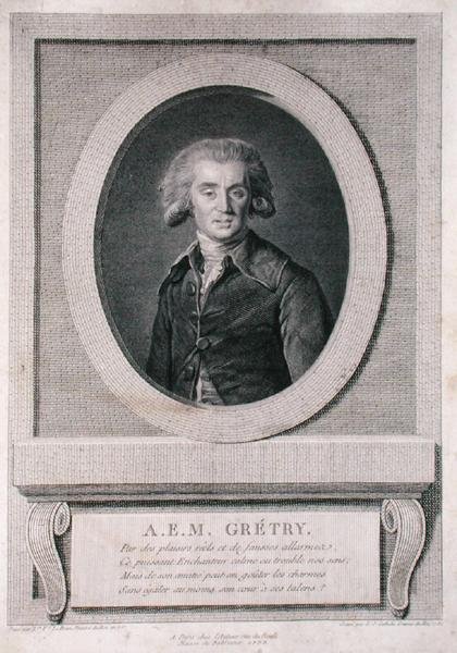 Andre Ernest Modeste Gretry inciso da Louis Jacques Cathelin, 1786 da Elisabeth Louise (after) Vigee Lebrun