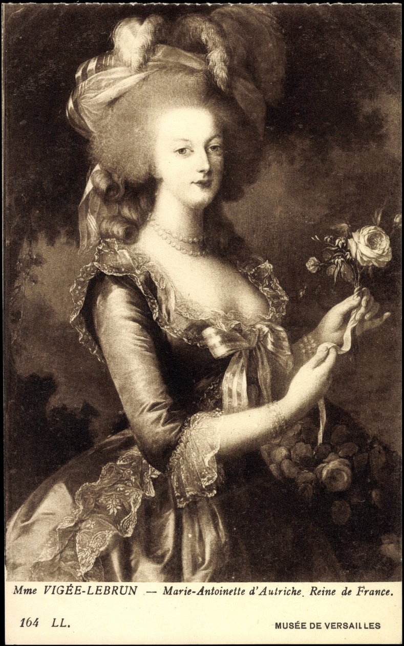 Ritratto della regina Maria Antonietta (1755-1793) (stampa) da Elisabeth Louise (after) Vigee Lebrun