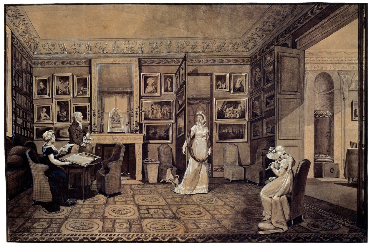 Salotto nella Casa Baryatinsky ad Altona, 1807 da Elisabeth Louise Vigee Lebrun