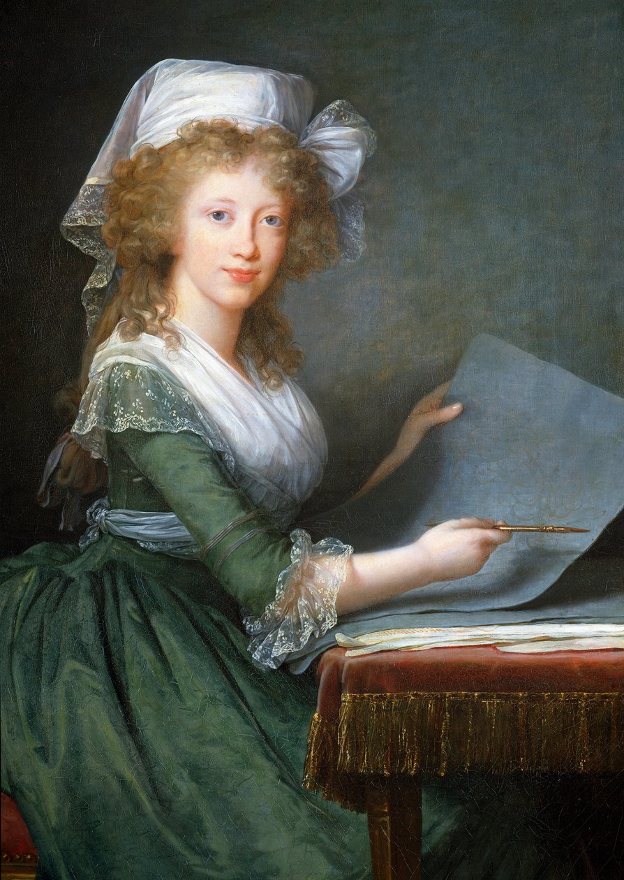 Ritratto di Maria Luisa delle Due Sicilie (o Borbone-Sicilia) (1773-1802), moglie di Ferdinando III, Granduca di Toscana (dettaglio) da Elisabeth Louise Vigee Lebrun