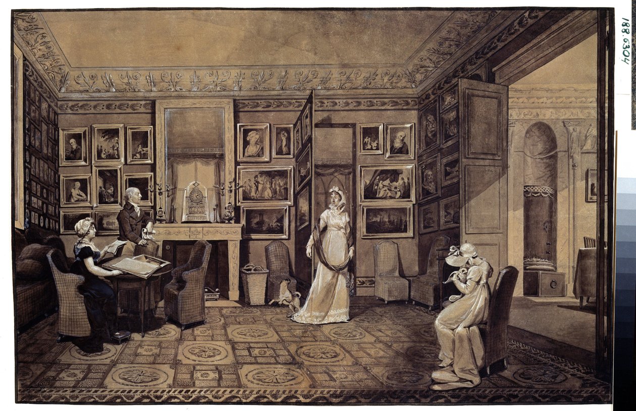 Sala di disegno della casa del principe Ivan Ivanovich Bariatinsky ad Altona da Elisabeth Louise Vigee Lebrun