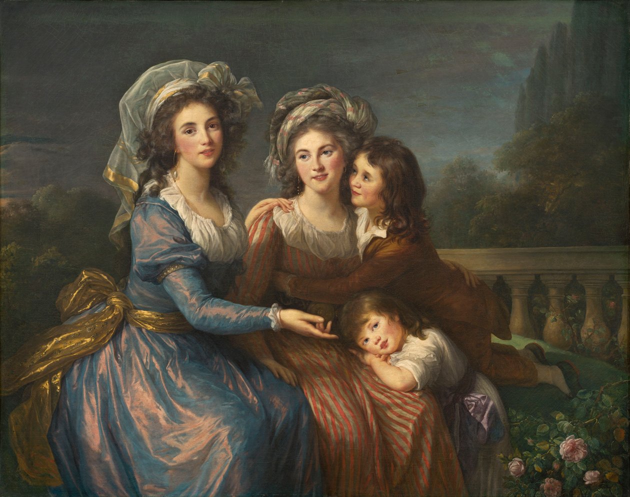 La Marchesa de Pezay e la Marchesa de Rougé con i suoi Figli Alexis e Adrien da Elisabeth Louise Vigee Lebrun