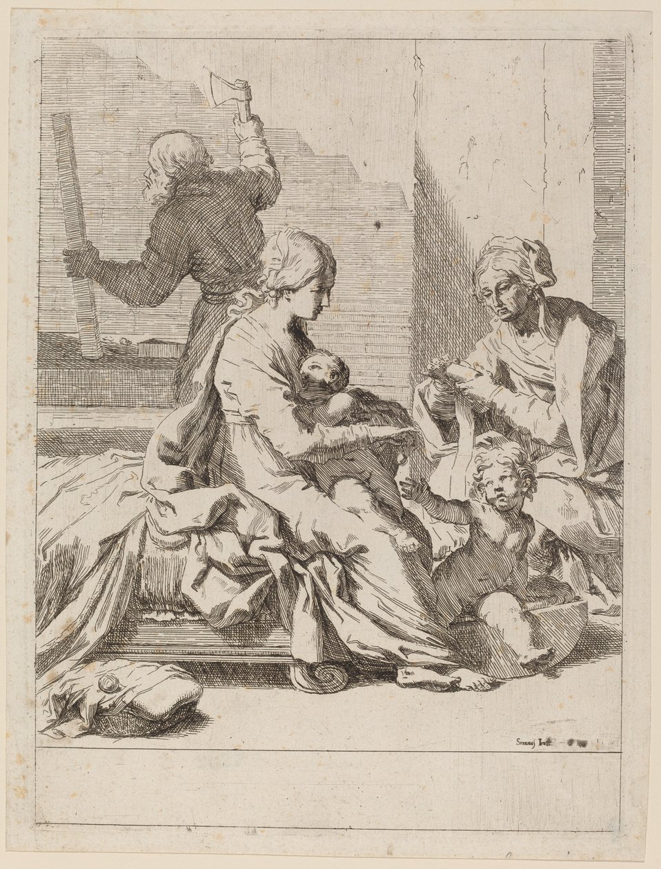 La Sacra Famiglia con Santa Elisabetta e San Giovanni Battista da Elisabetta Sirani