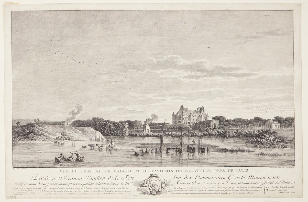 Vista sul Château de Madrid e Pavillon de Bagatelle da Elise Saugrain