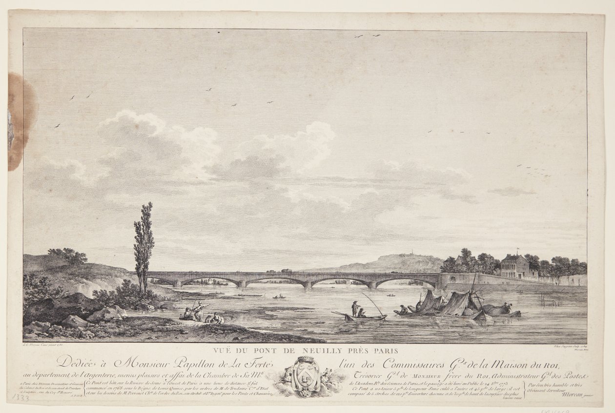 Veduta del Pont de Neuilly (Vue du Pont de Neuilly près Paris) da Elise Saugrain