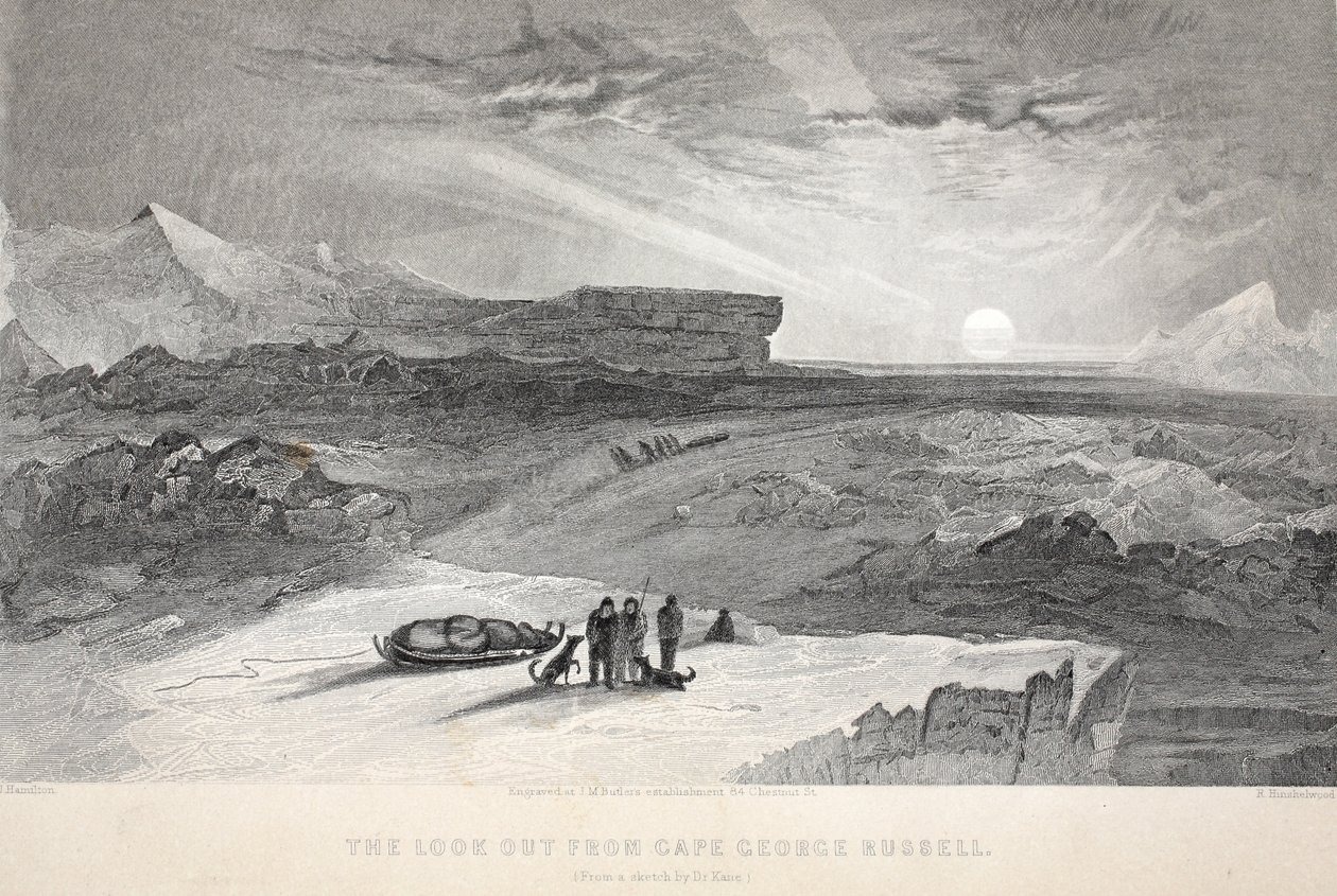 Veduta da Cape George Russell, illustrazione da 