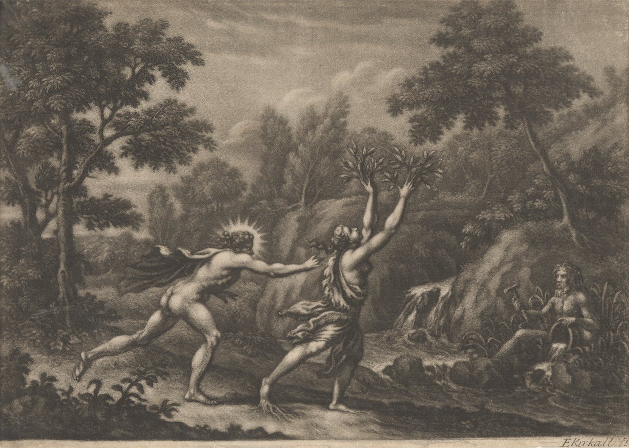 Apollo e Dafne da Elisha Kirkall