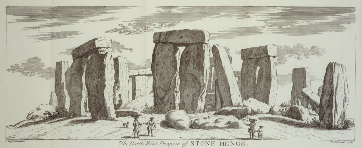 La Prospettiva Nord-Ovest di Stone Henge da Elisha Kirkall