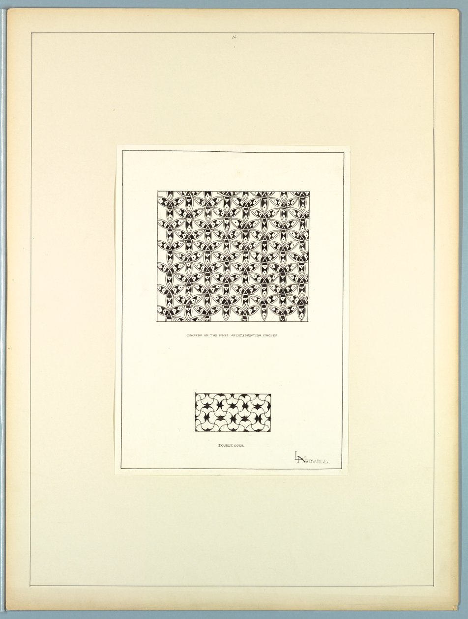 Portfolio, ornamento storico, ca. 1900 da Elizabeth A. Nedwill