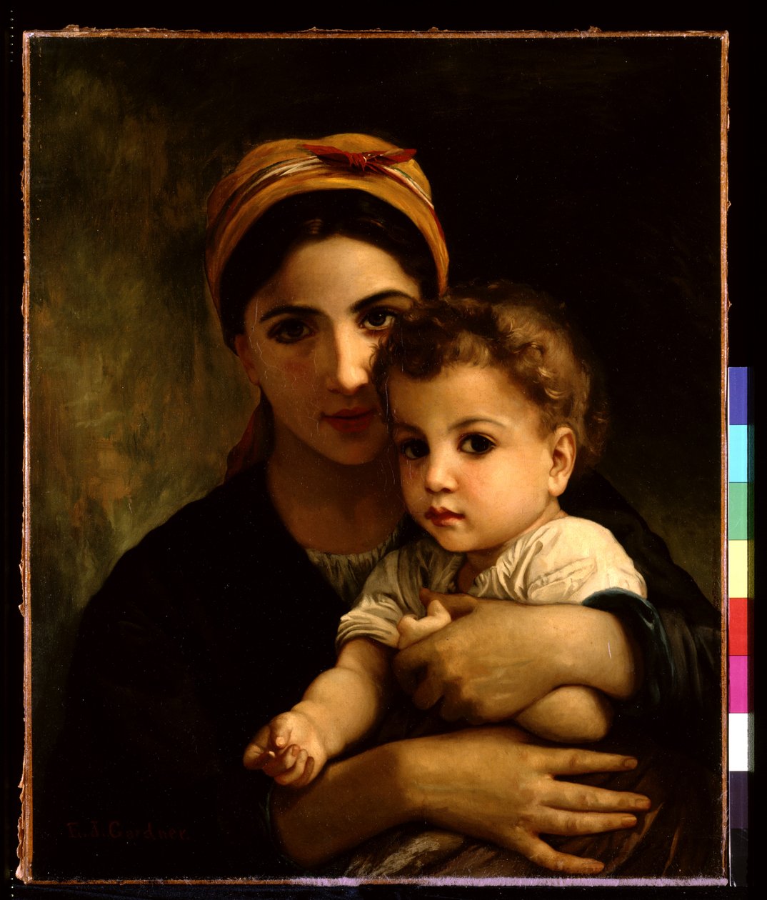 Giovane ragazza con bambino da Elizabeth Jane Gardner Bouguereau