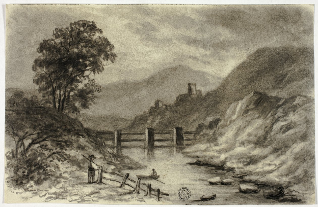 Torrente di montagna con barca da Elizabeth Murray