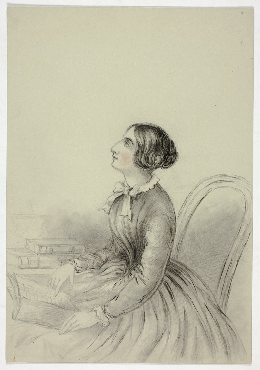 Giovane donna ispirata mentre legge da Elizabeth Murray