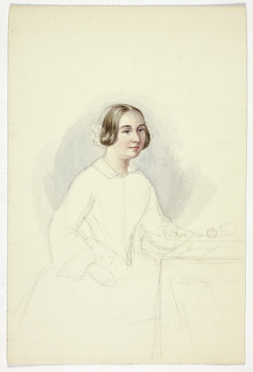 Giovane donna alla scrivania da Elizabeth Murray