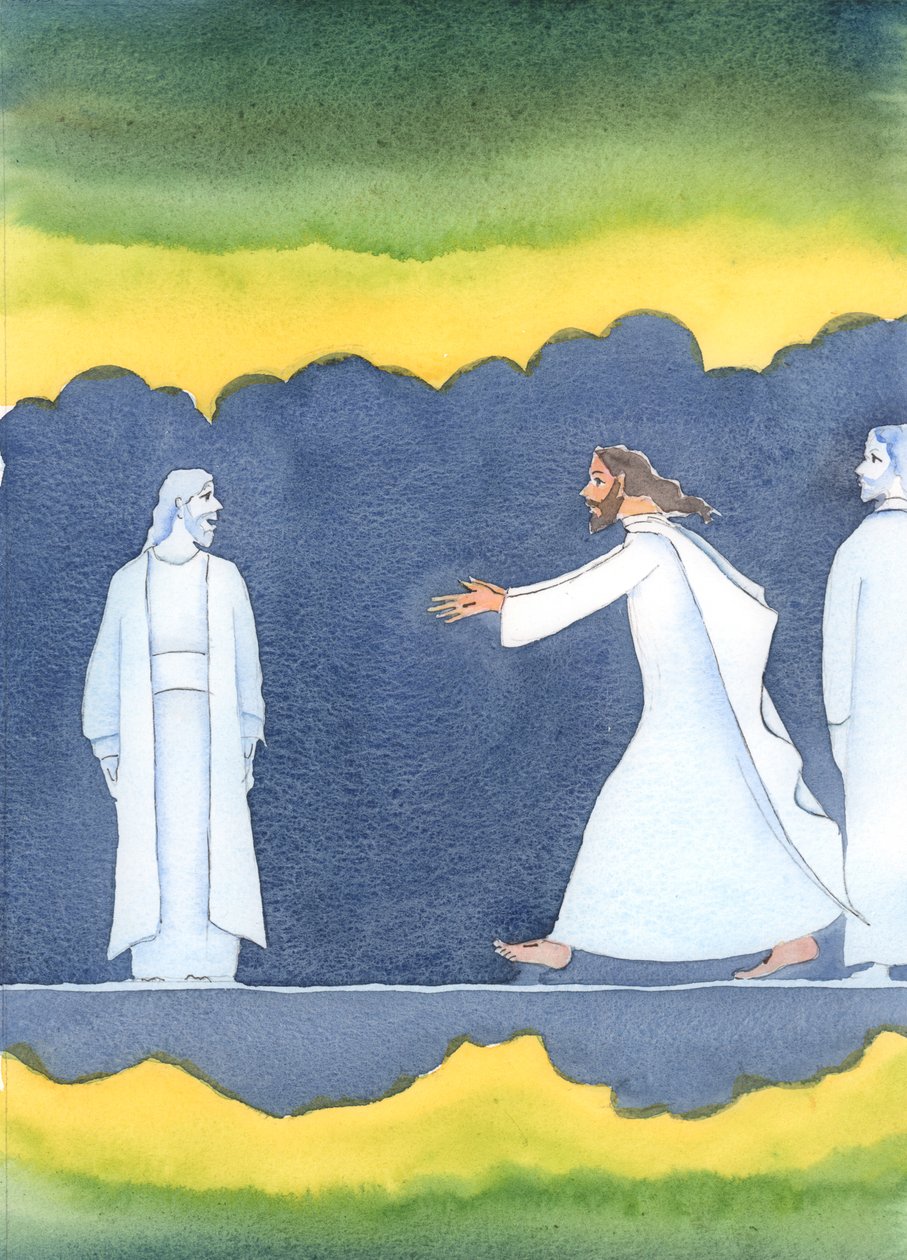 Dopo la morte di Cristo, Egli passò rapidamente davanti a molte persone sante nel mondo sotterraneo, per salutare Abramo, che obbedì alla chiamata di Dio di lasciare il suo paese da Elizabeth Wang