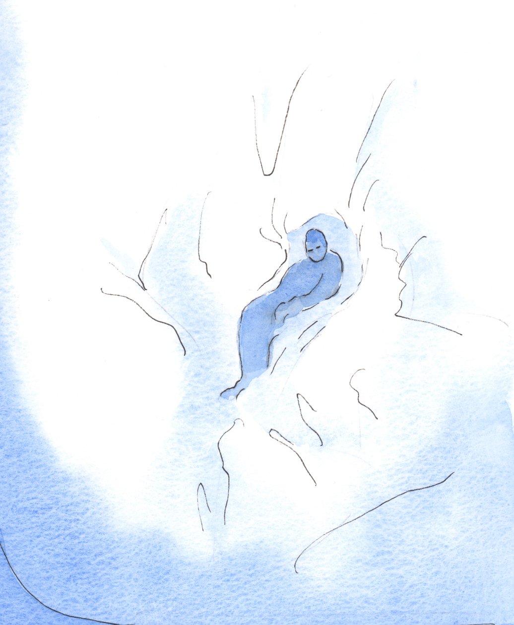 Come un bambino si riposa dopo aver giocato in un campo di neve, così posso riposare in Dio, cullato nella Sua Divinità, ogni volta che mi rivolgo a Lui con fiducia da Elizabeth Wang