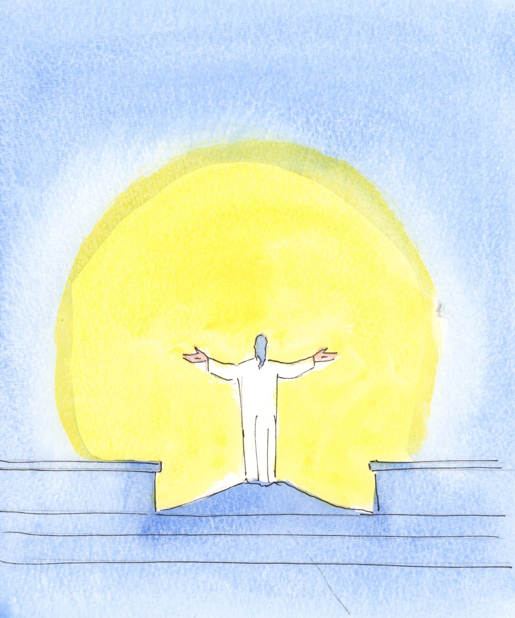 Ad ogni celebrazione del Santo Sacrificio della Messa, Cristo è realmente presente, pregando per i peccatori, guardando verso il Padre, proprio come quando Cristo pregava dalla Croce da Elizabeth Wang