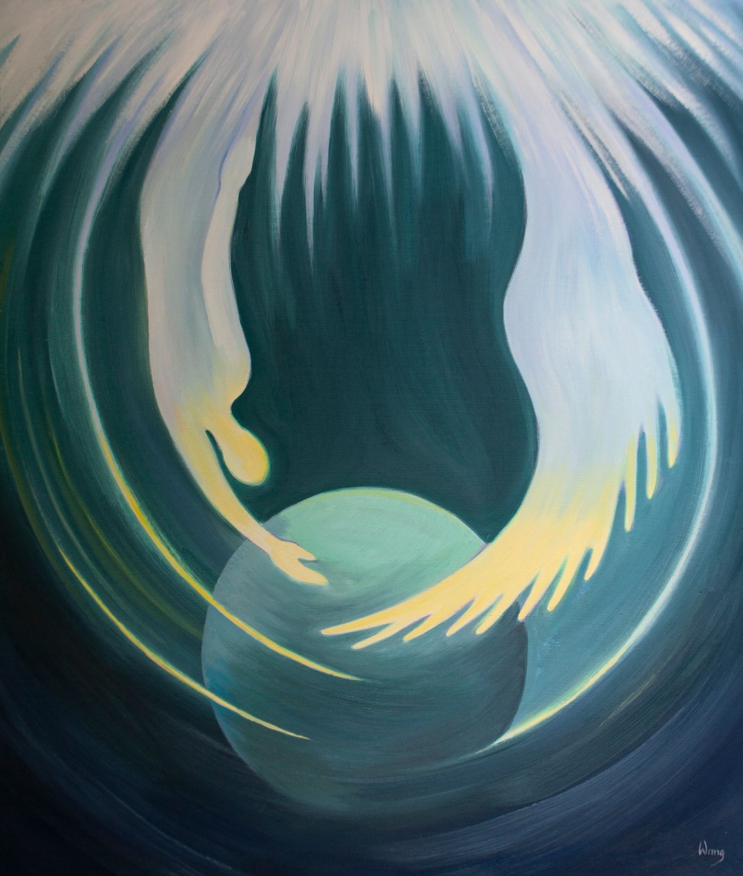 Cristo e lo Spirito Santo sono come due braccia del Padre che abbracciano la Terra da Elizabeth Wang
