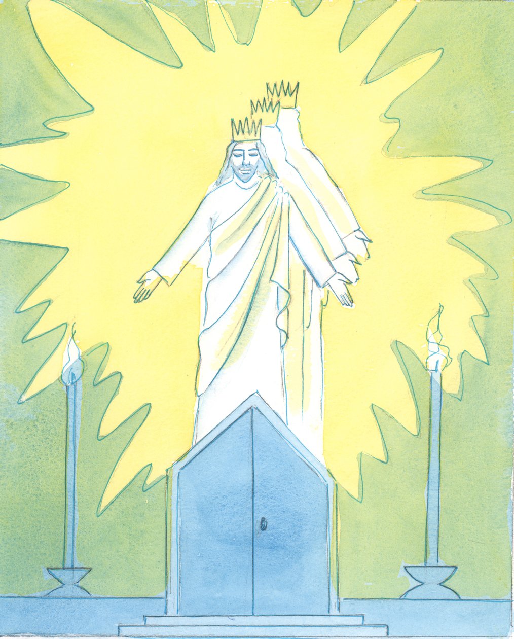 Cristo è compiaciuto dalla nostra devozione a Lui nel tabernacolo, 2003 da Elizabeth Wang